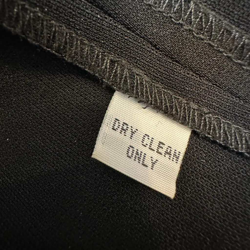 Vintage TOM & LINDA PLATT Black Draped Dress Retro Cocktail Formal Size 14 L XL - Image 7