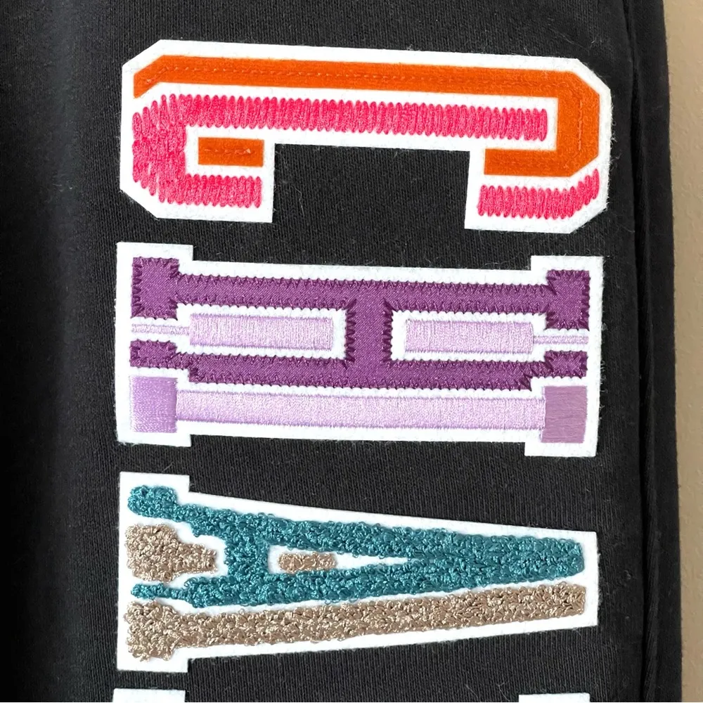 CHAMPION | Black Collegiate Applique Reverse Weave Sweatpants Sz S - Image 6