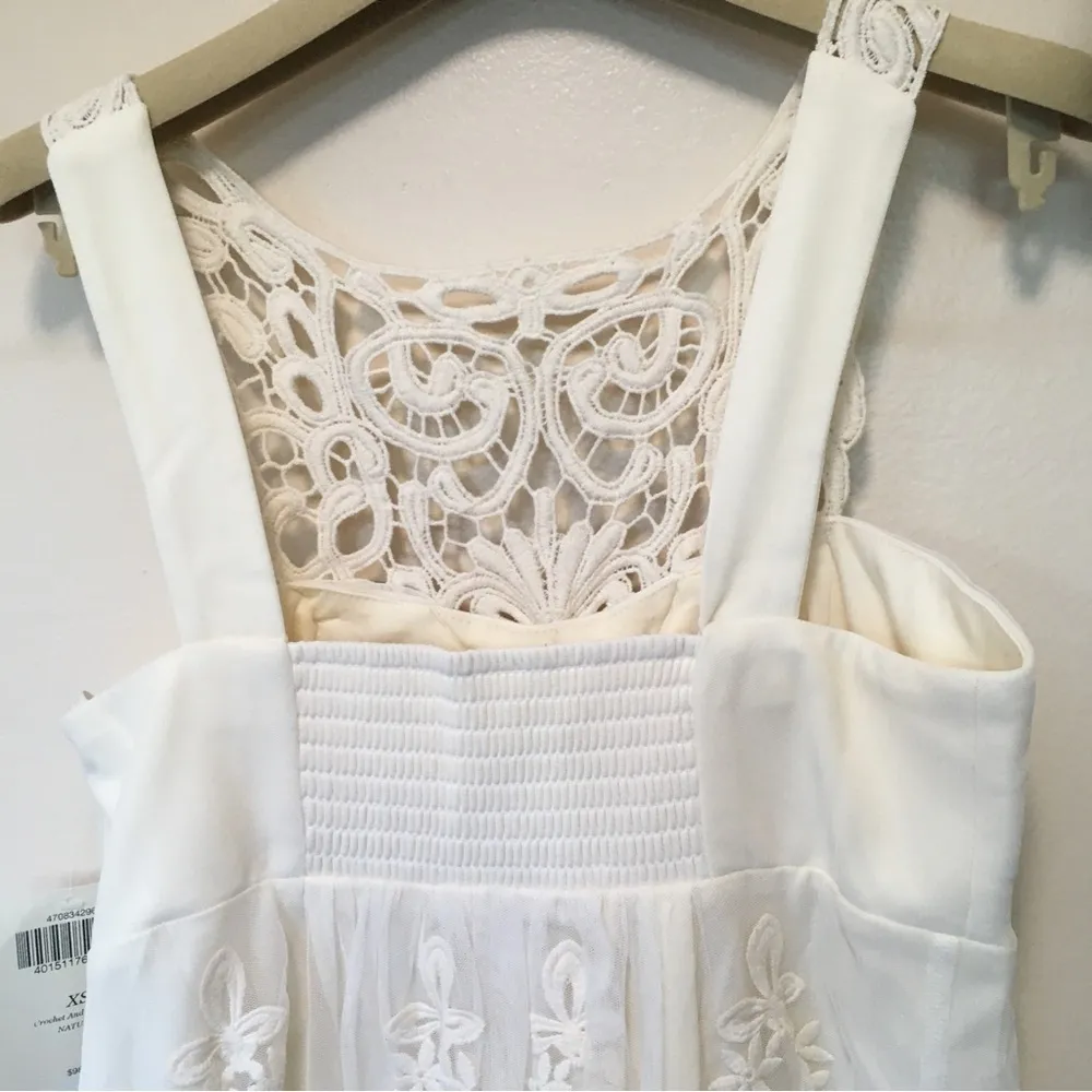 crochet and lace tank XS dressy lined NWT MSRP $89 fancy - Image 14