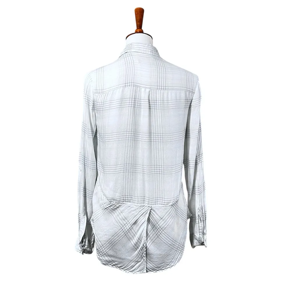 Pendleton Blue Plaid Super Soft Button Down Shirt  Size XS - Image 5