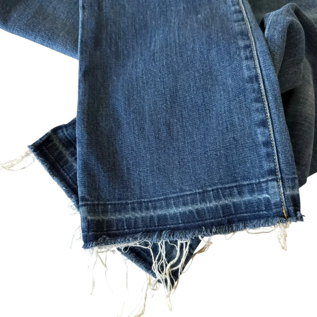 CAbi Kick It Crop Raw Hem Flare Jeans Cropped Women’s size 10 - Image 4