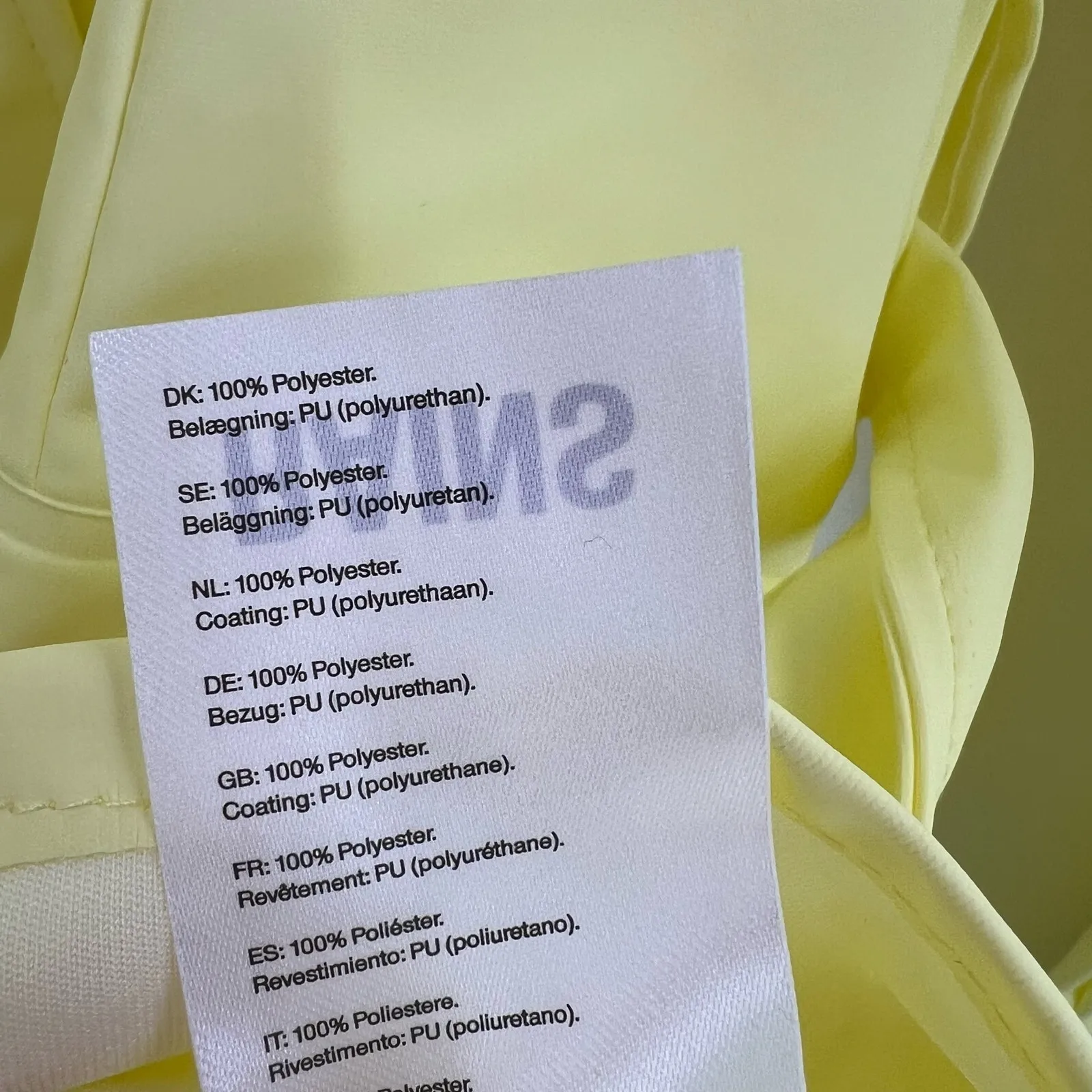 Rains Womens‎ Curve Jacket Straw Yellow Size XS New - Image 6