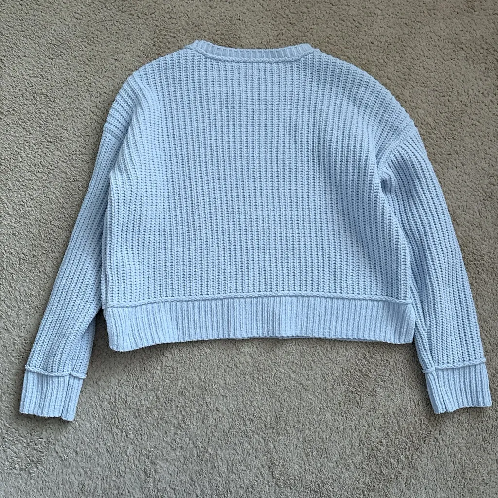 Aeropostale Sky Blue Crew Neck Sweater - Image 5