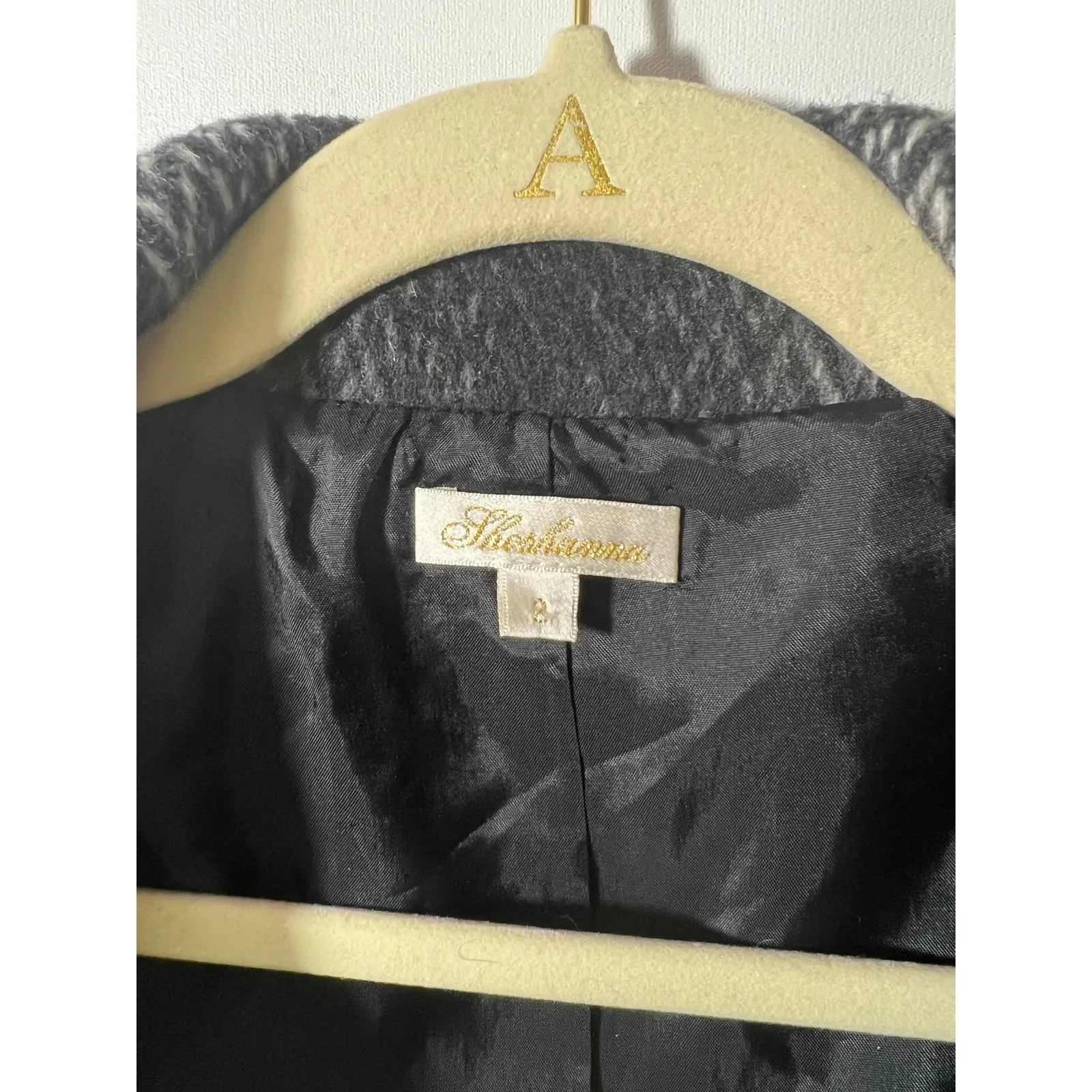 Shoshanna Kimono Style Wool Short Coat Ombre Black White Women’s Sz 2 - Image 7