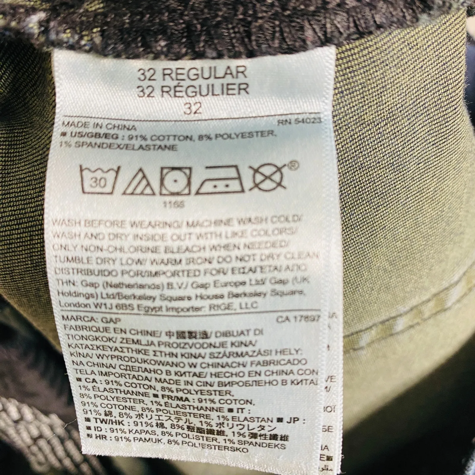 Gap Resolution Blue Stretch Legging Pants Cotton Denim Jeggings Skinny Fit 32 R - Image 8