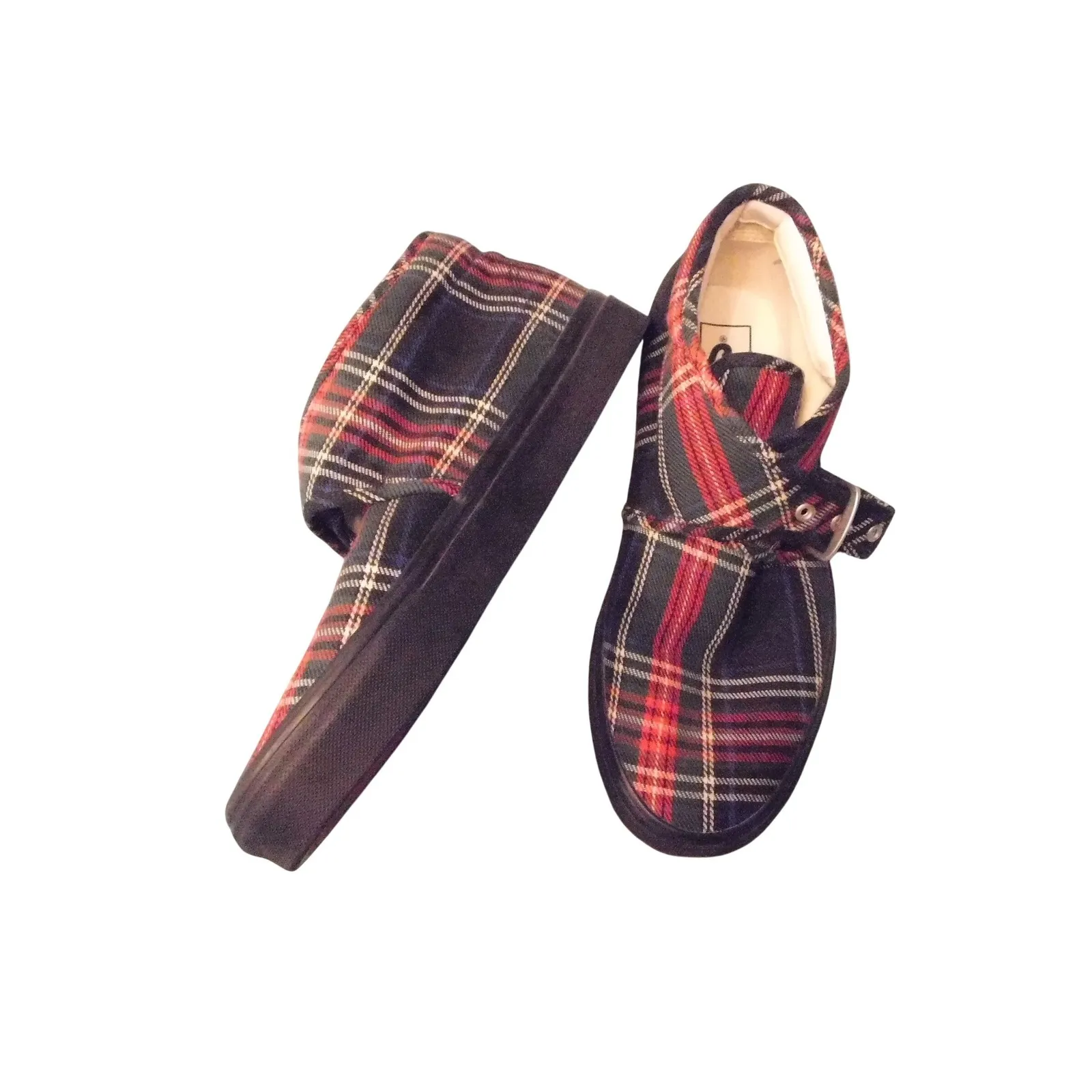 Vans Era Plaid Buckle Skate Shoes Unisex Red Green Black Size Unknown - Image 2