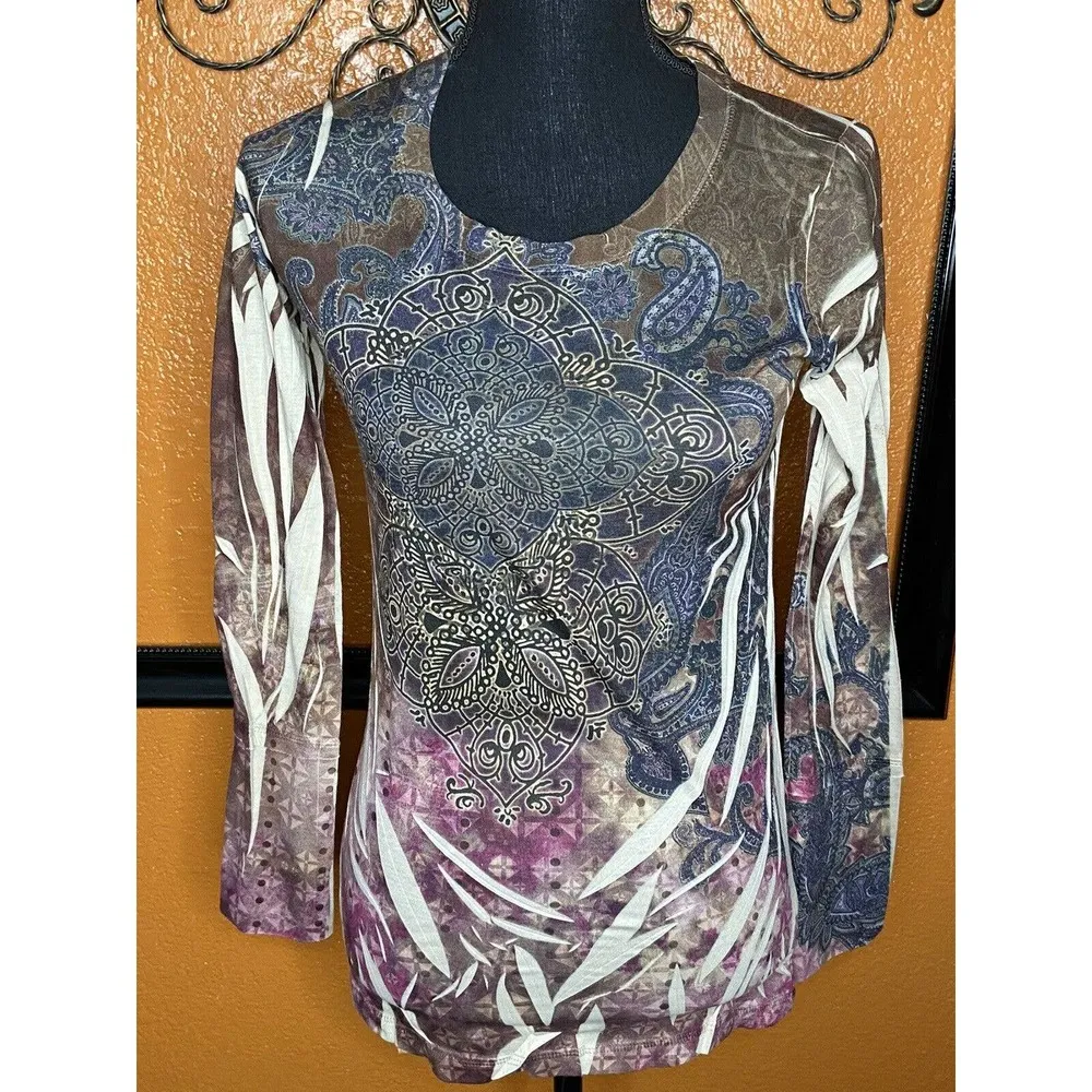 Women's Decree Long Sleeve Top Size Small - Image 2