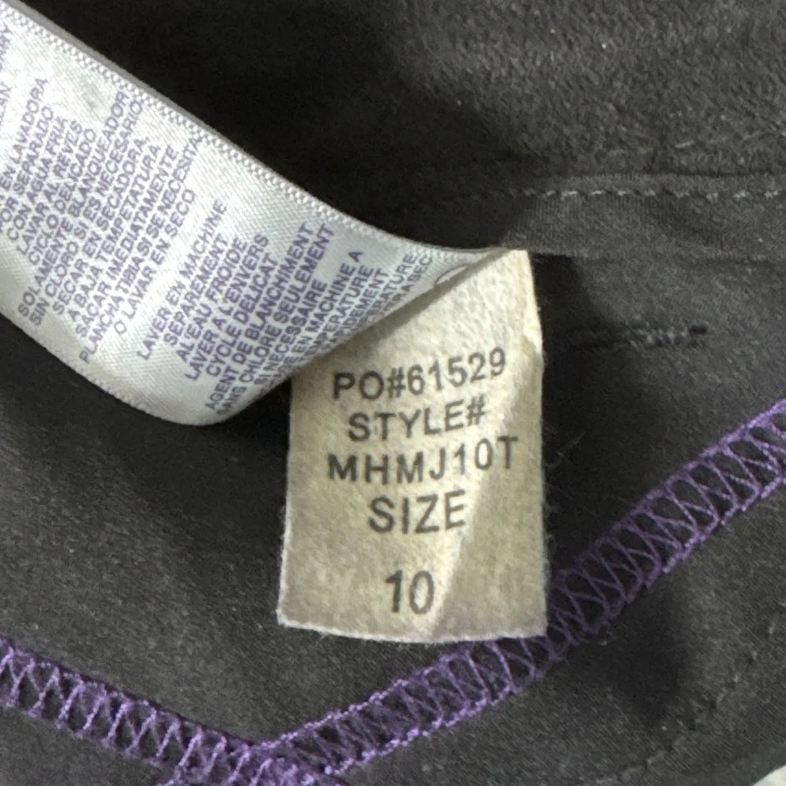 NYDJ Pants Black Career Dress Pants Straight Faux Suede Black Size‎ 10 Neutral - Image 10