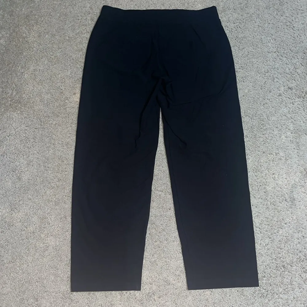 Eileen Fisher‎ Washable Stretch Crepe Wide Straight Leg Pant Black Large - Image 6