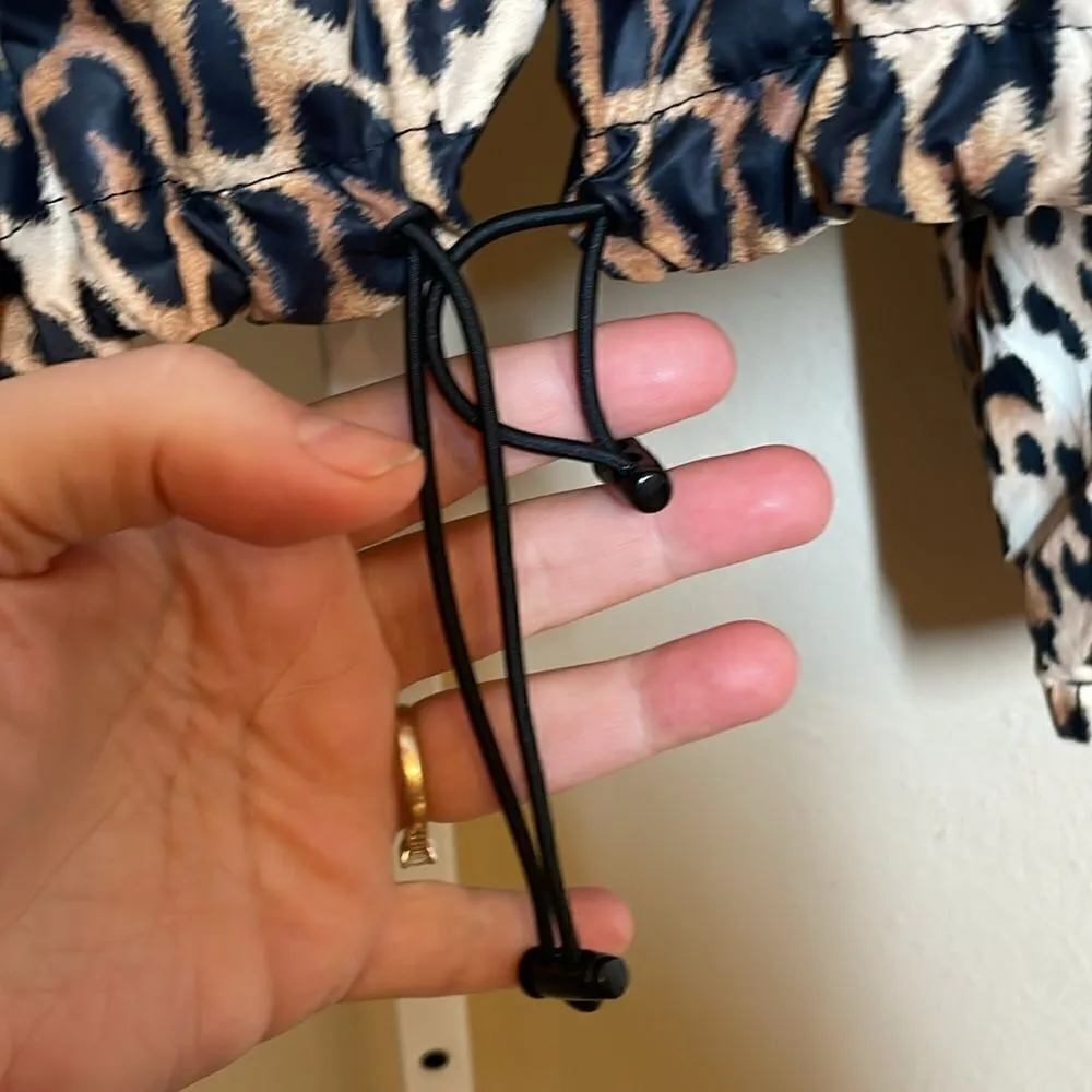 Forever 21 Animal Print Button Down Crop Jacket Windbreaker size 3X - Image 7