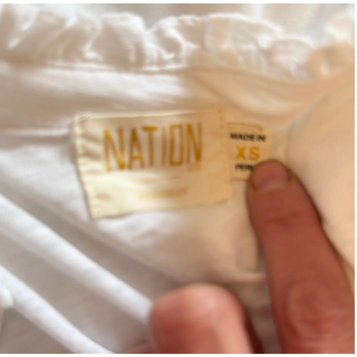 NATION LTD Veronique Henley Pima Cotton Shortsleeve Blouse Size XS - Image 6