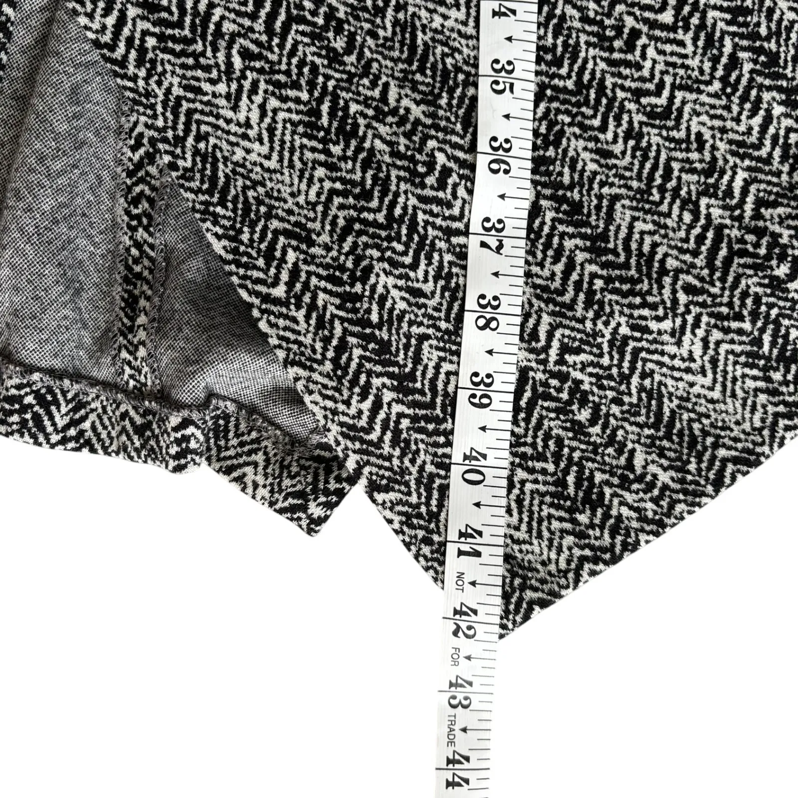 Stella McCartney Wool Blend‎ Asymmetric Houndstooth Dress Sz 42 Long Sleeve - Image 8