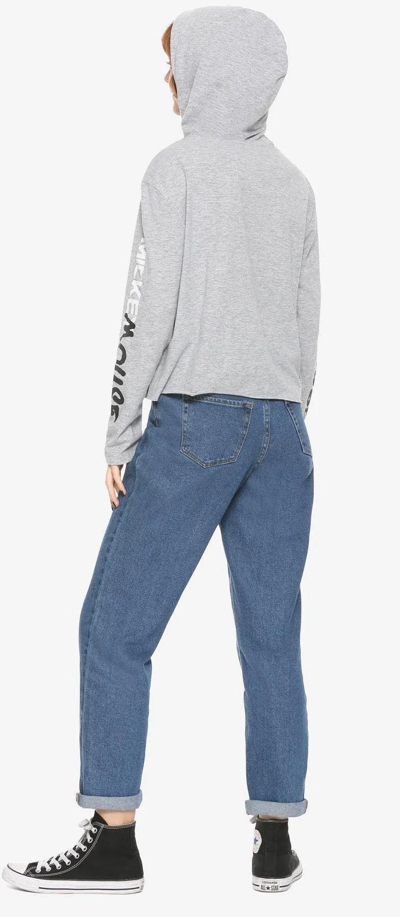 Mickey Mouse Cropped Jersey Hoodie - Image 3