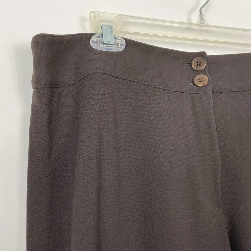 Vintage Armani Collezioni Antinea SRL Brown Wide Leg Pants Size 14 - Image 3