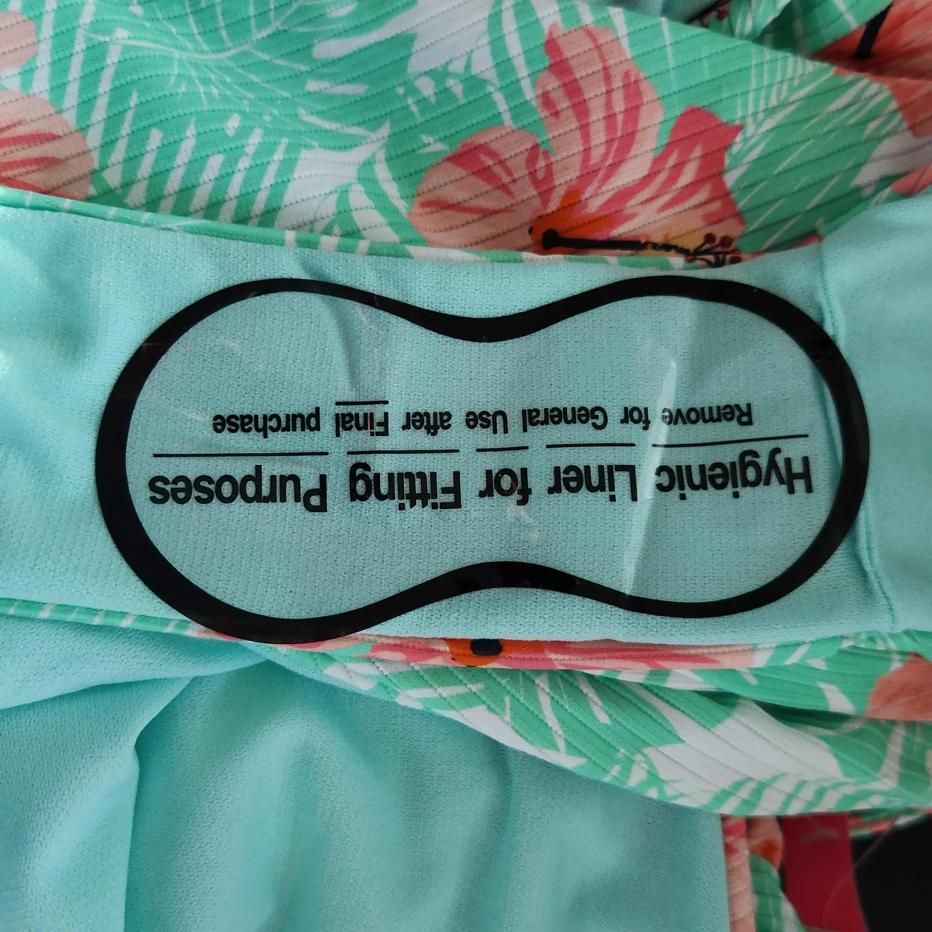 YMI Tropical Print One-Piece Swimsuit NWT Size Medium Green and Pink Swimsuit - Image 7