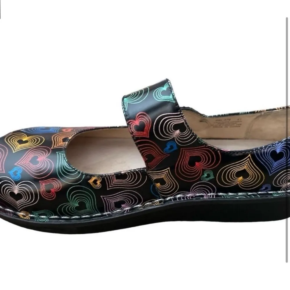 Alegria Paloma Women's Mary Jane Flats‎ Multicolor Heart Size eu 41 - Image 5