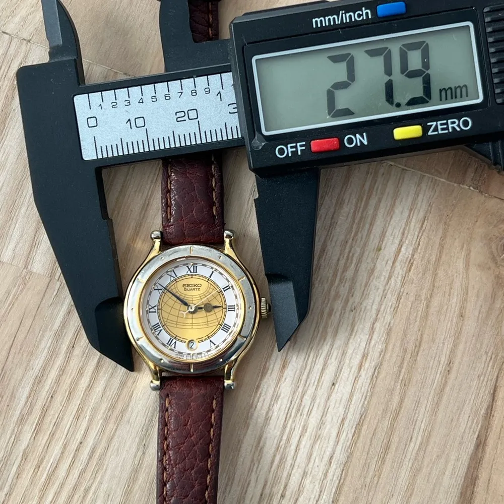 Seiko Ultra RARE Vintage Age of Discovery Motif Ladies Watch Leather Strap - Image 12