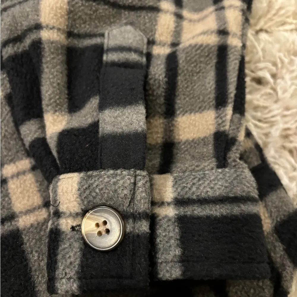 Plaid Long Sleeve Hoodie Size S - Image 7