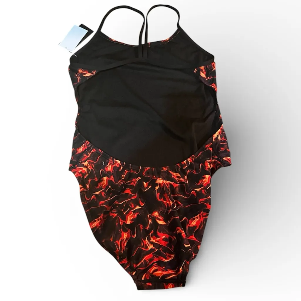 TYR Energia Cutoutfit Durafast Elite One Piece Swimsuit Red new size large Black - Image 2