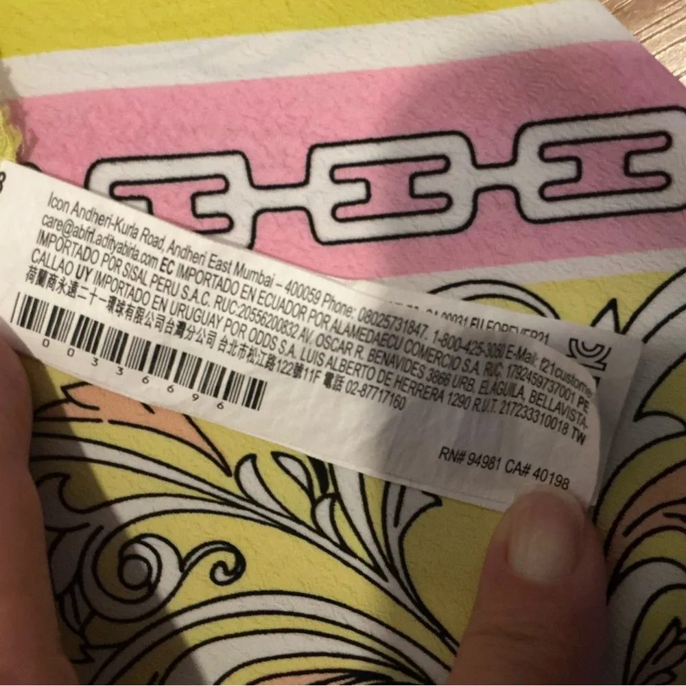 Vintage forever 21 lime pink floral paisley high waist wide leg palazzo pants - Image 9