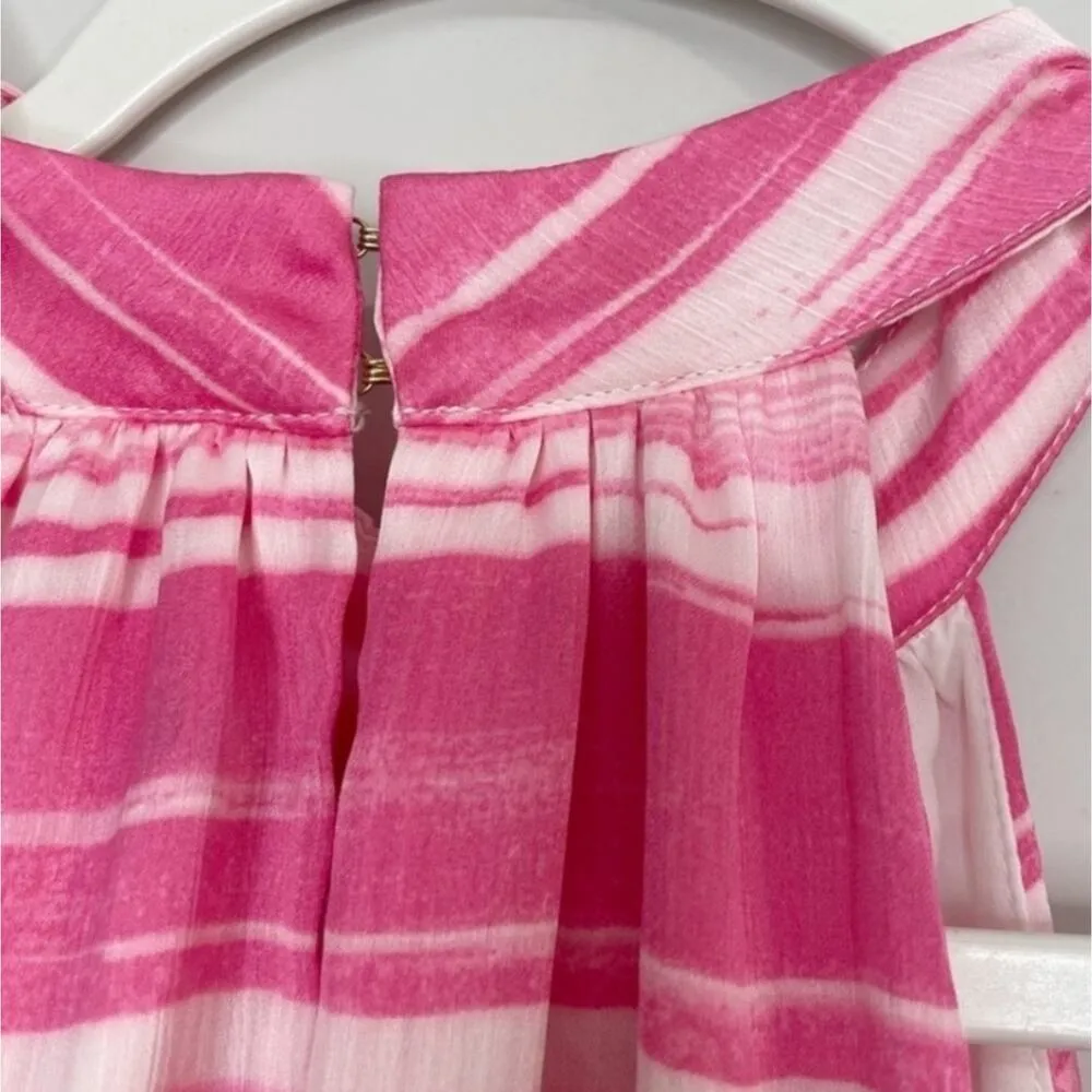 Trina Turk Zuri 2 Dress Women's Small Pink White Stripe Sleeveless Mini - Image 6