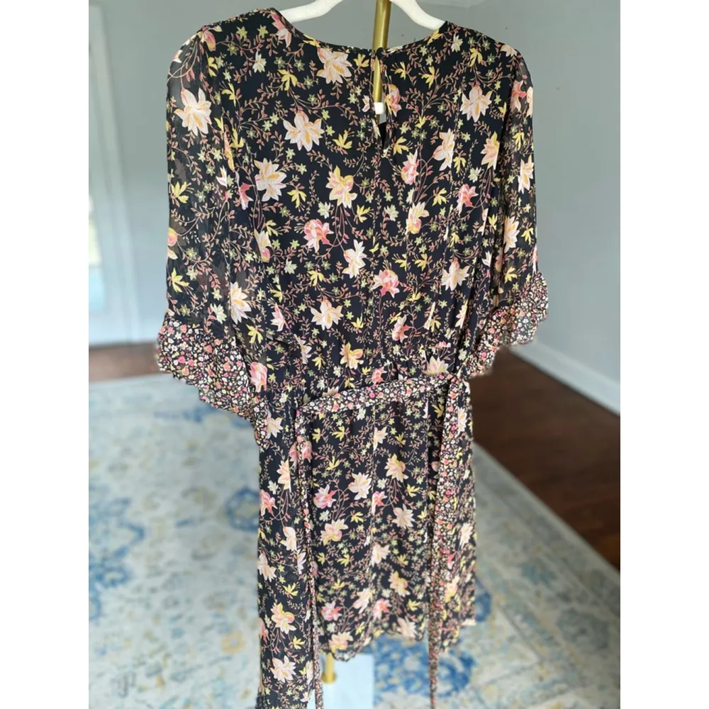 Lauren Conrad Ditsy Floral Mini Dress Autumn Coquette Cottagecore - Image 3