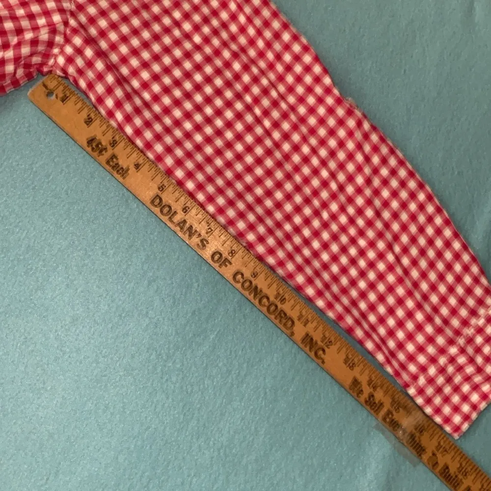 JONES NEW YORK tie front button up long roll up tab sleeve gingham NEW size L - Image 10