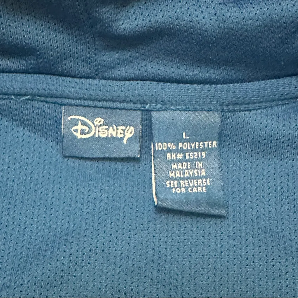 Disney Womens  Mickey Mouse full zip Sweater Blue size L - Image 5