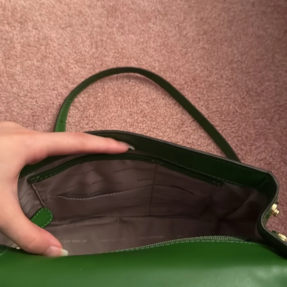 Michael Kors Mott Satchel Crossbody Bag Green - Image 12