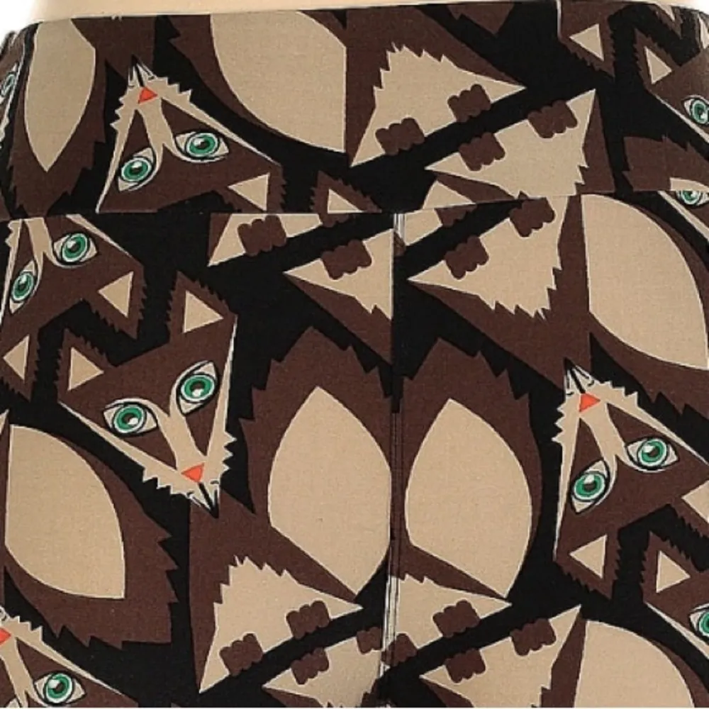 LuLaRoe Leggings Pants SLY FOX CAT Blue Eyed WOLF Rare Plus Size TC Tall & Curvy - Image 3