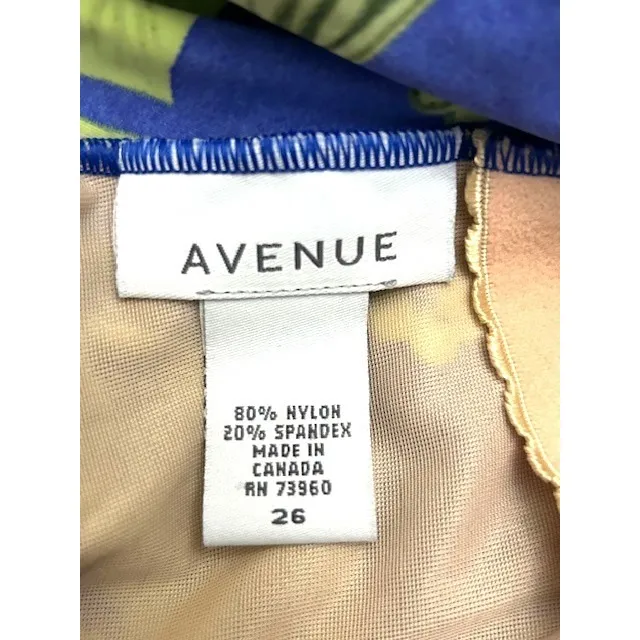 NWOT Women's Swimsuit Bathing Suit 26 Blue Green Floral Tropical Vacation‎ - Image 3