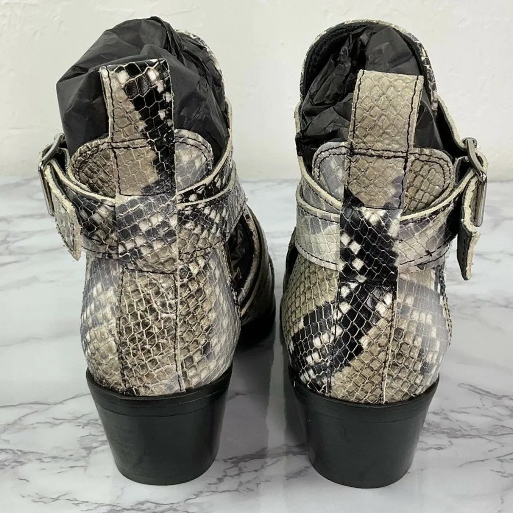 ALLSAINTS  Summer Snake Leather Darcy Pointed Bootie 6 - Image 7