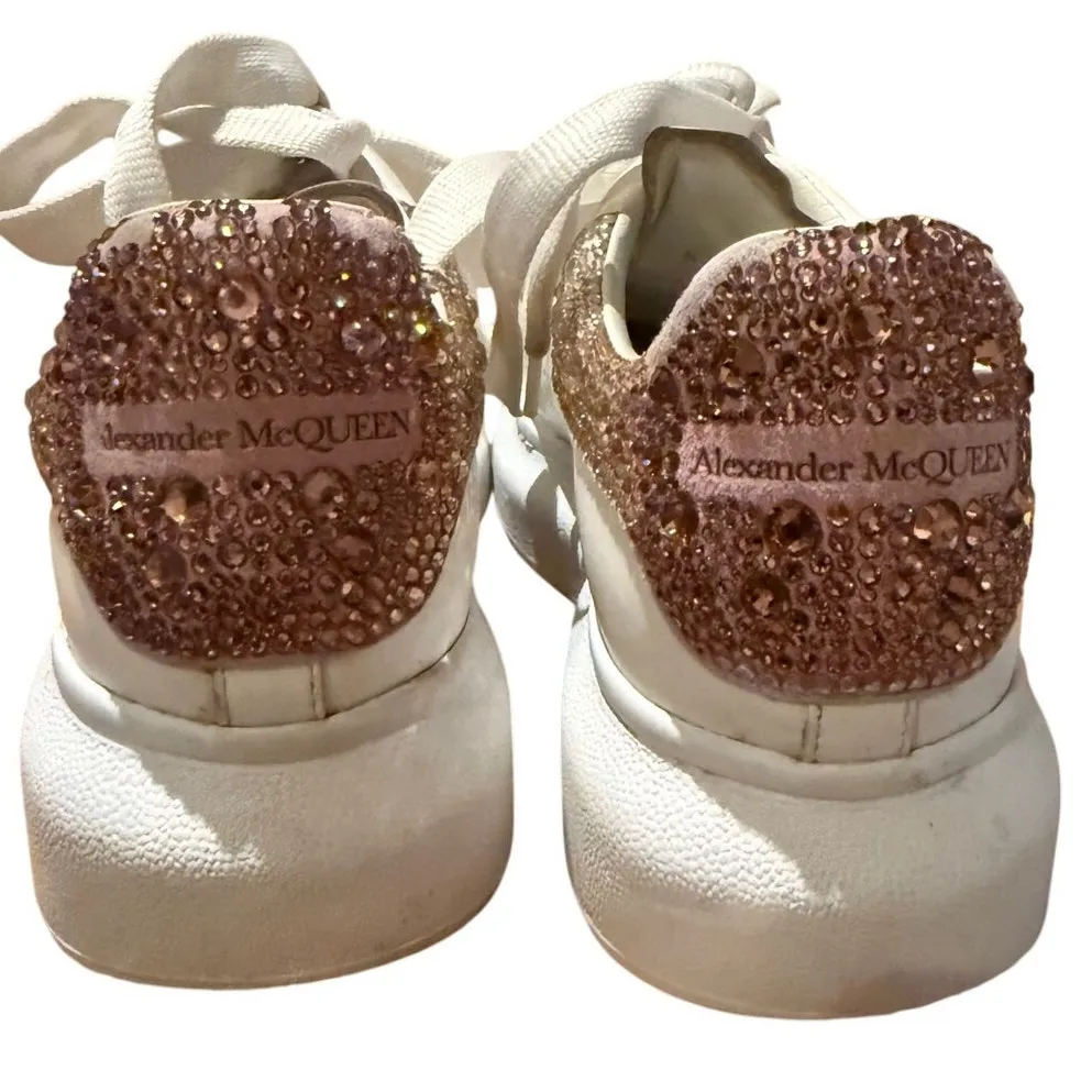 Alexander McQueen Oversized Rhinestone Sneakers Women’s Size 37 US 7 - Image 2