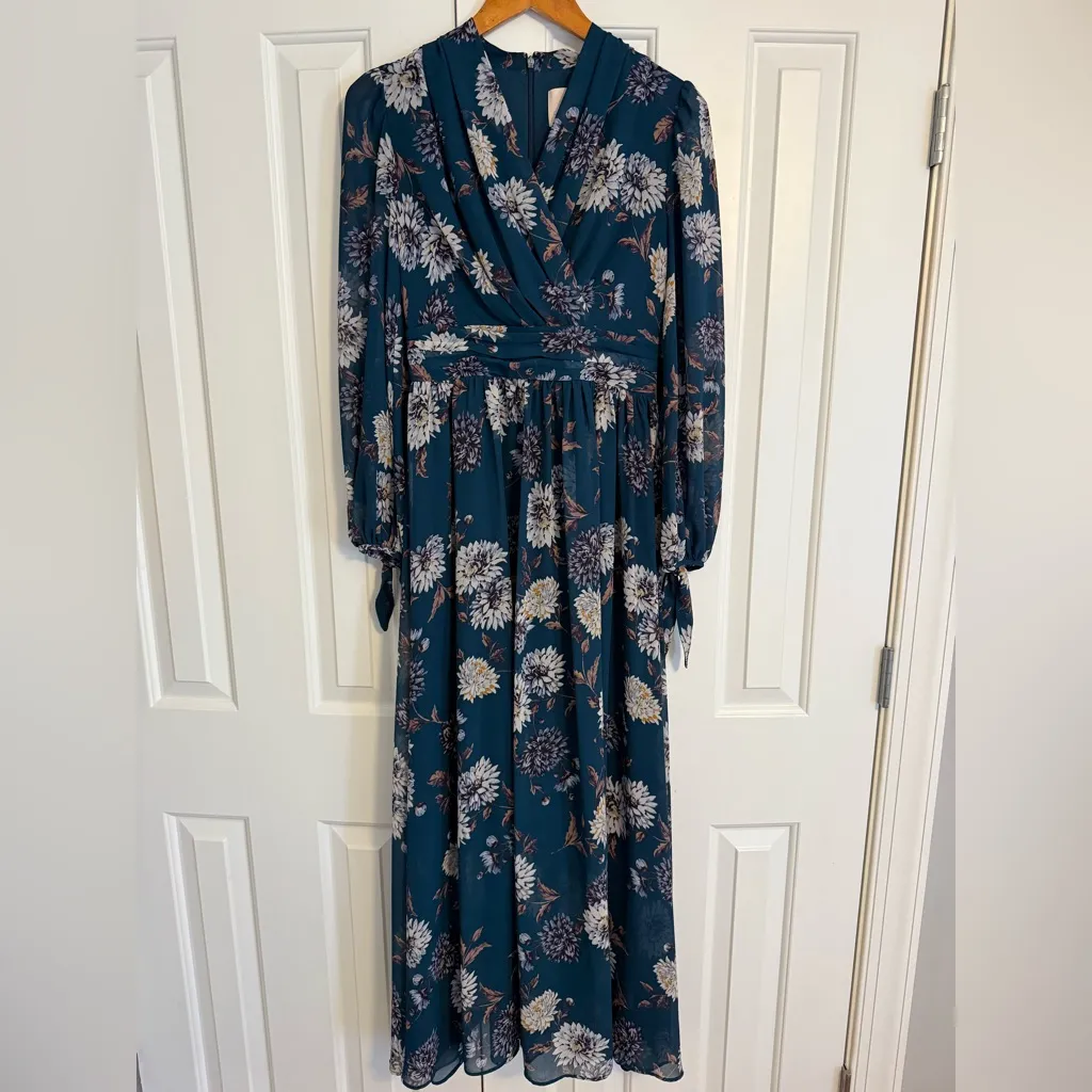 Gal Meets Glam Georgia Dress Size 2 Teal Cadet Blue - Image 3