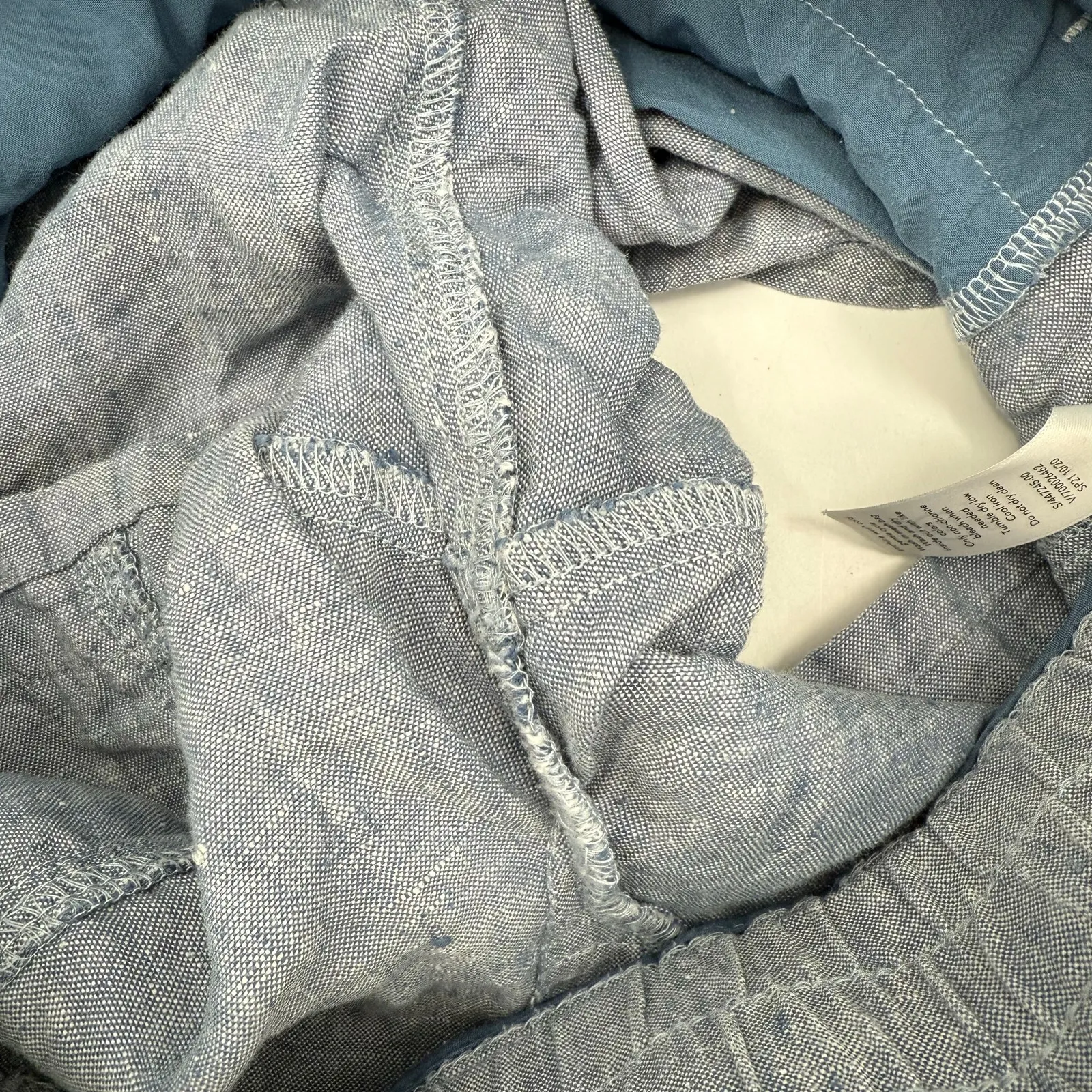 Athleta Shorts Size O Cabo 100% Linen 4" Cuffed Pull On Drawstring Casual Summer - Image 8