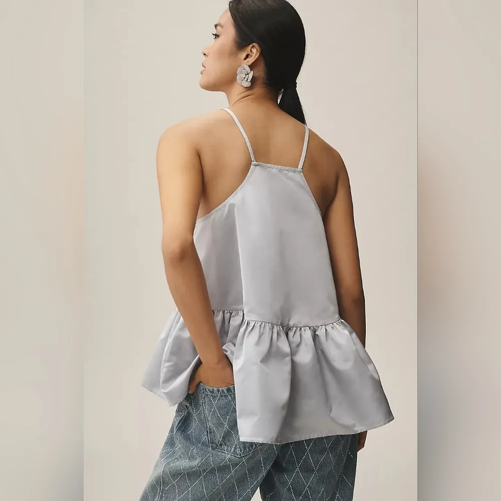 NWT Anthropologie Let Me Be Shine Halter Babydoll Tank (run small) Size L - Image 2