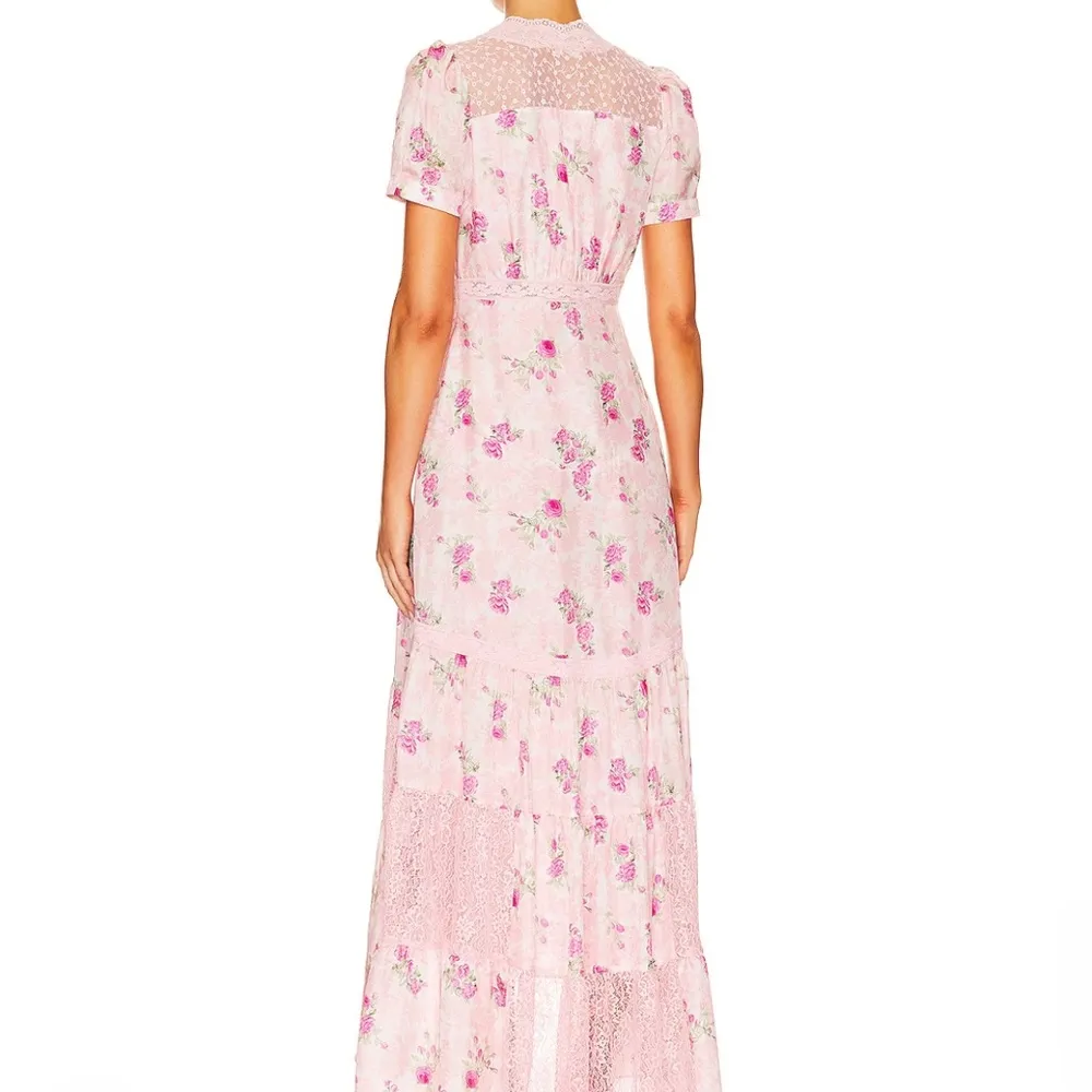 LoveShackFancy Tink 100% Silk Dress in Pink Ivy Size: 2 - Image 2