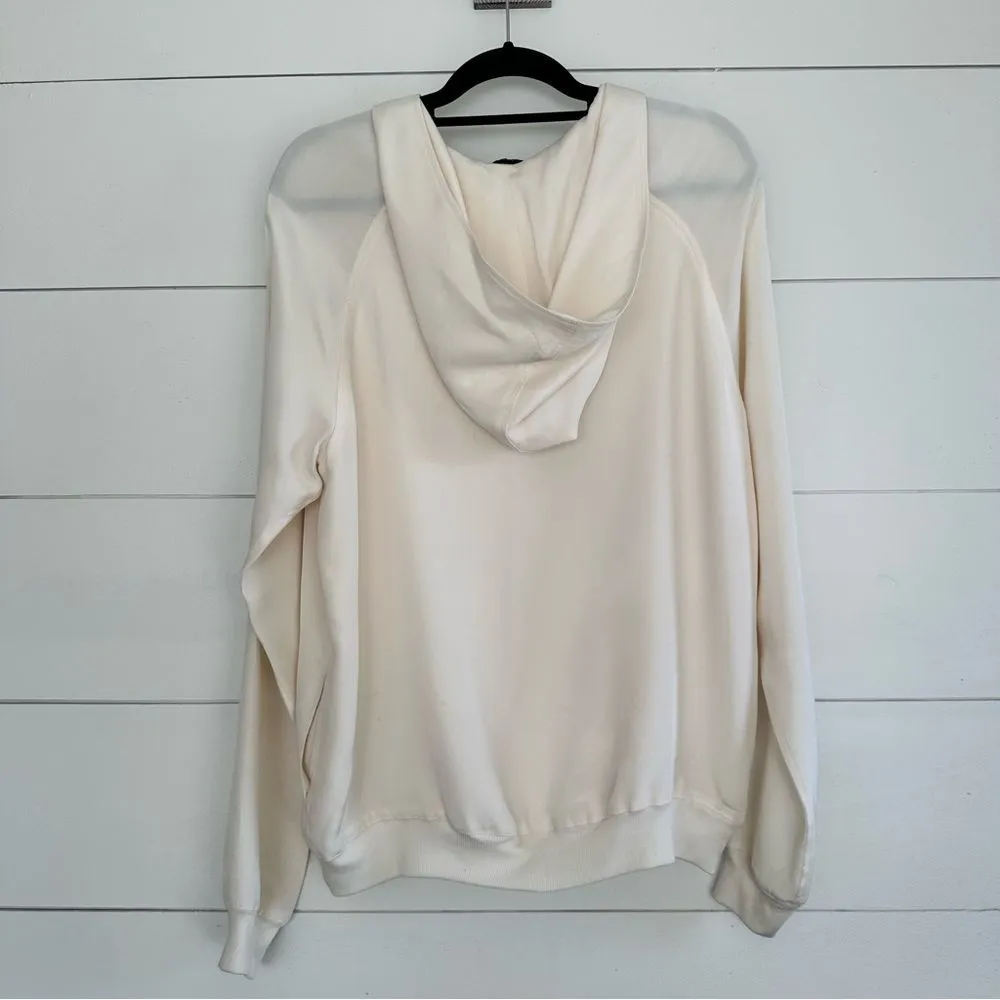 Joseph  Women’s Extra Small 100% Silk Zip Up Cream Jacket - Image 8