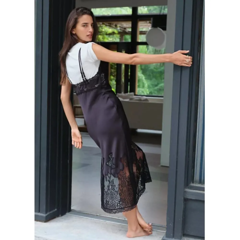 Free People Night Out Mood Midi Slip Sz. M - Image 3