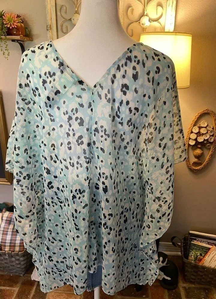 NYDJ Los Angeles sheer oversized flowy blouse. NWOT - Image 2