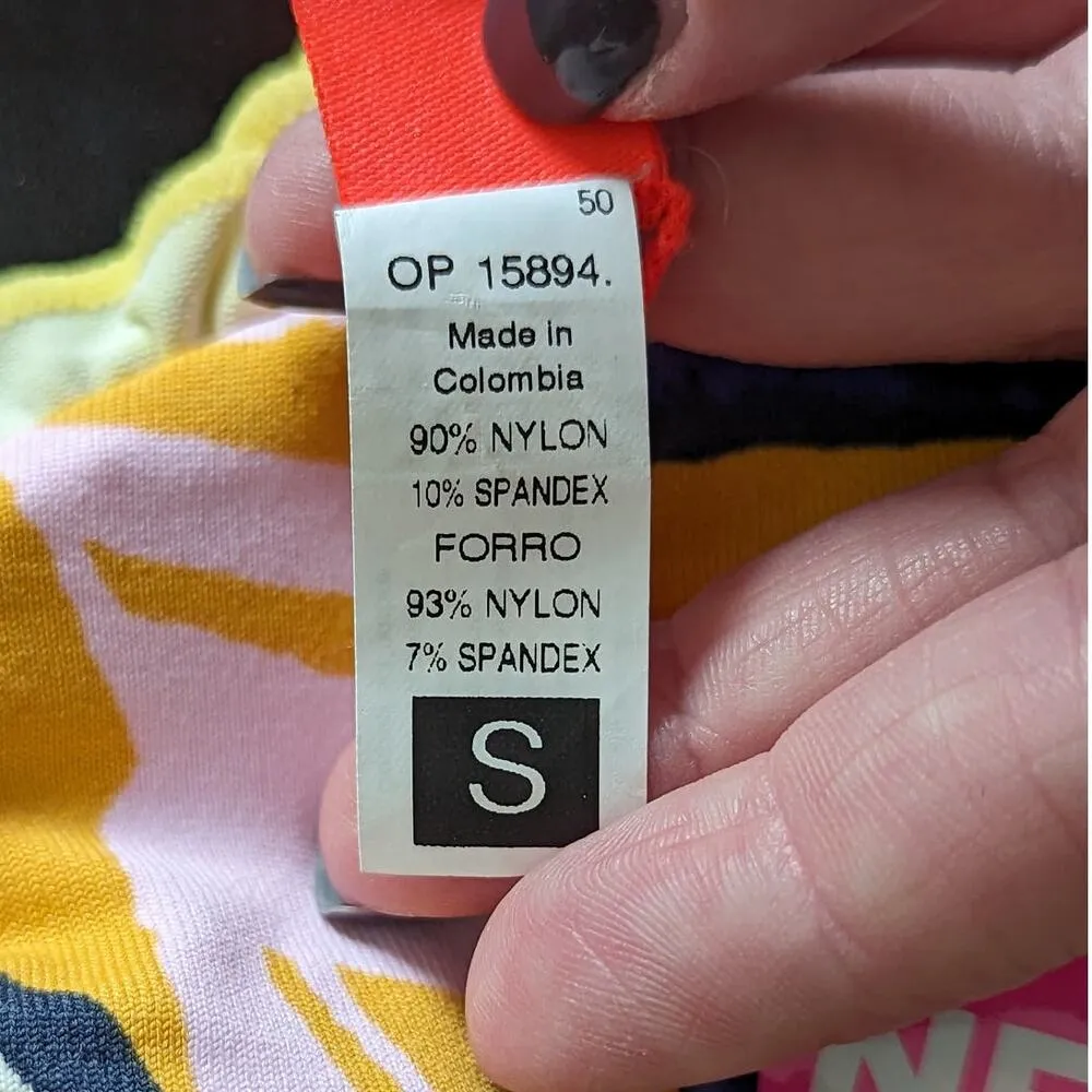 Maaji Dolly Reversible Swim Top Begonia Lace Up Corset Womens Small Bikini Blue - Image 6