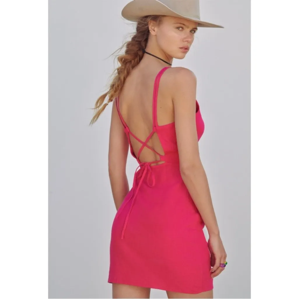 NWT Zara pink linen dress. - Image 2