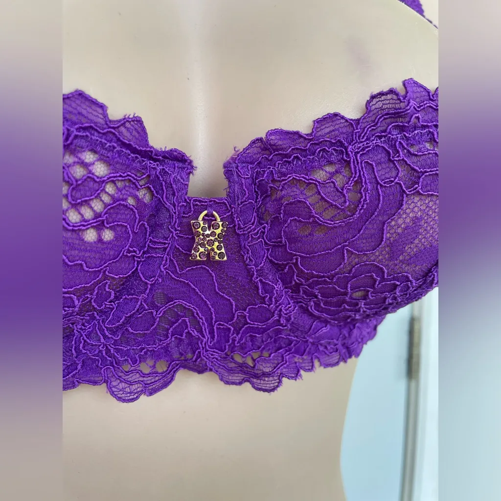 Savage X Fenty Vibrant Purple Lace Lingerie Size undefined - Image 4