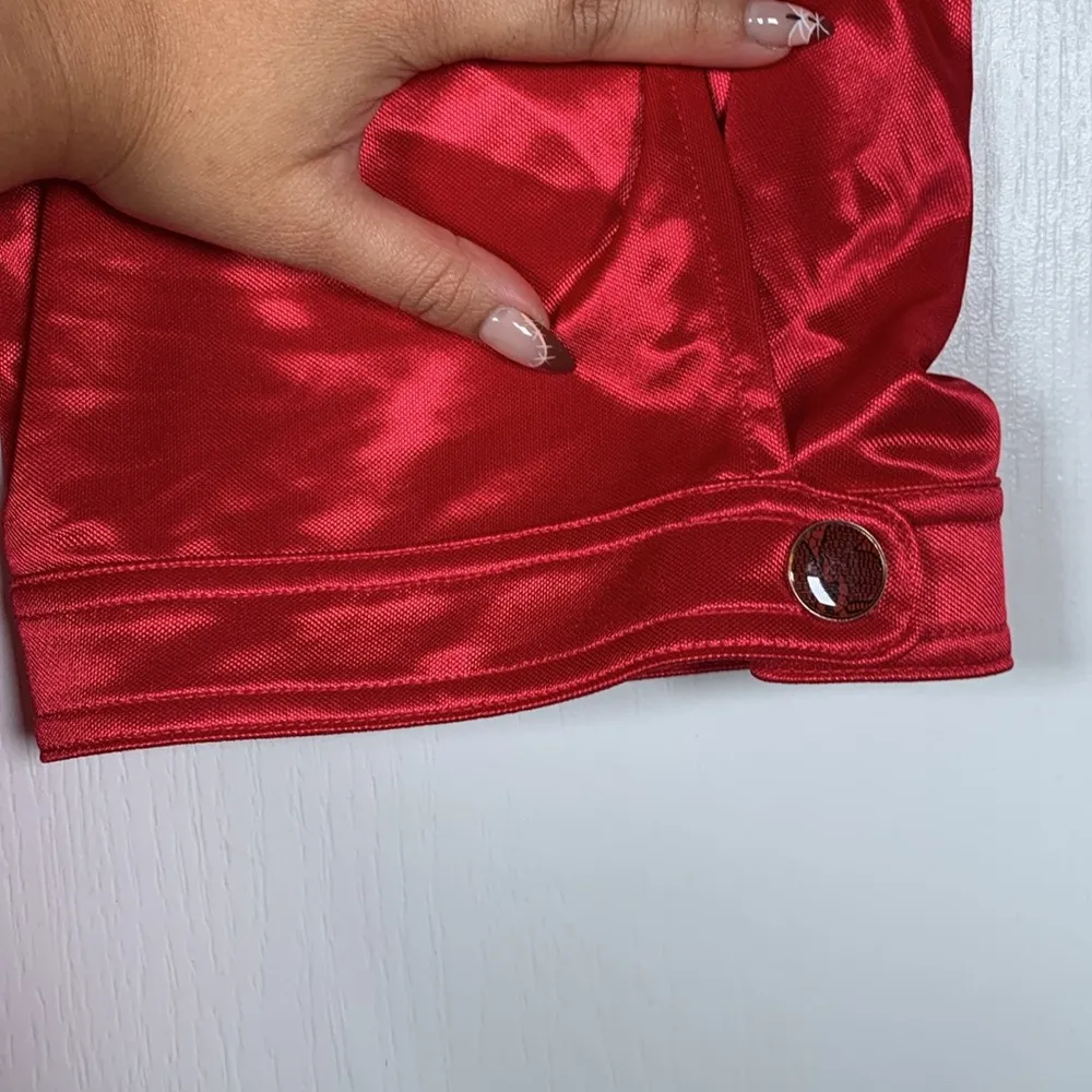 Adidas Shiny Capri Red "RESPECT ME" Pants Size XL NWT #DS-1637 - Image 6