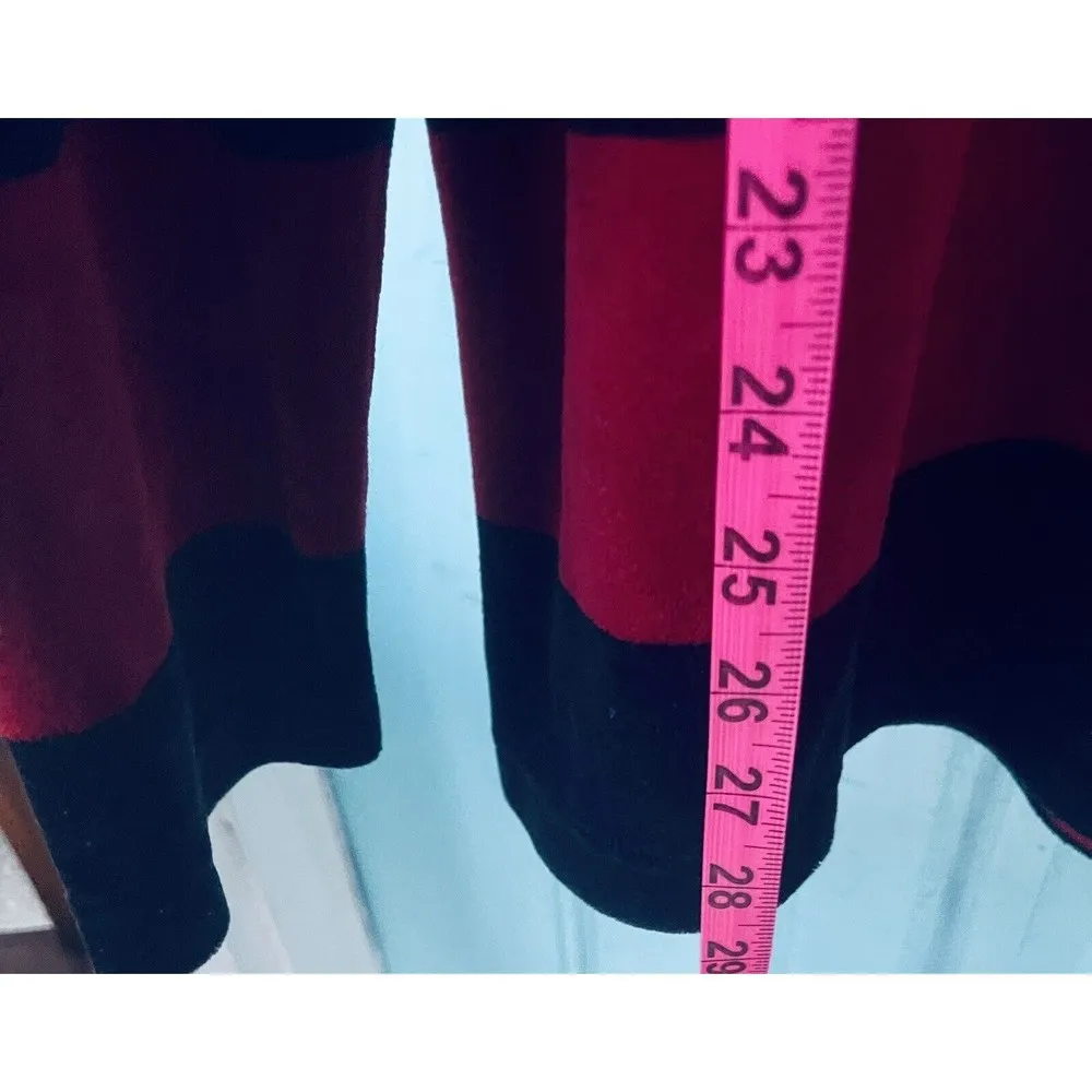 Ralph Lauren women’s Long Sleeve Half Zip Up Black Red Ultra Soft Top Sz Large - Image 4