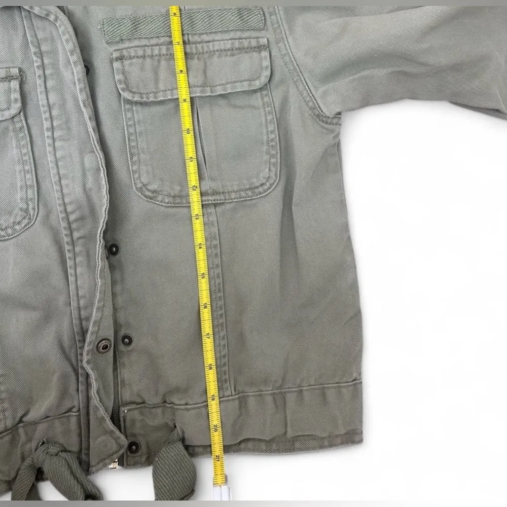 Jeans Green Denim Jacket Size Small | 100% Cotton | Zip & Snap Closure - Image 2
