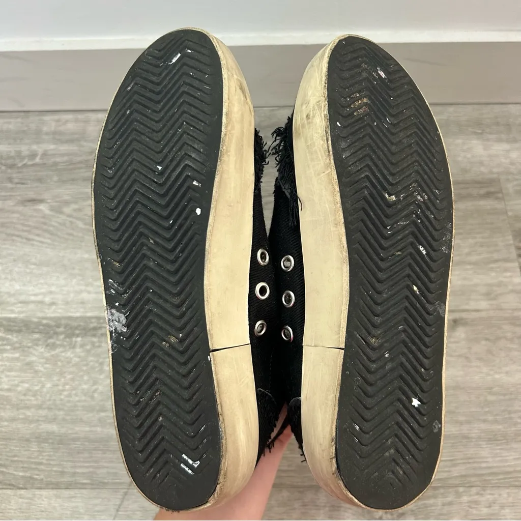 Golden Goose Mid Star Black High Top Skater Sneakers Streetwear Italian Size 37 - Image 7