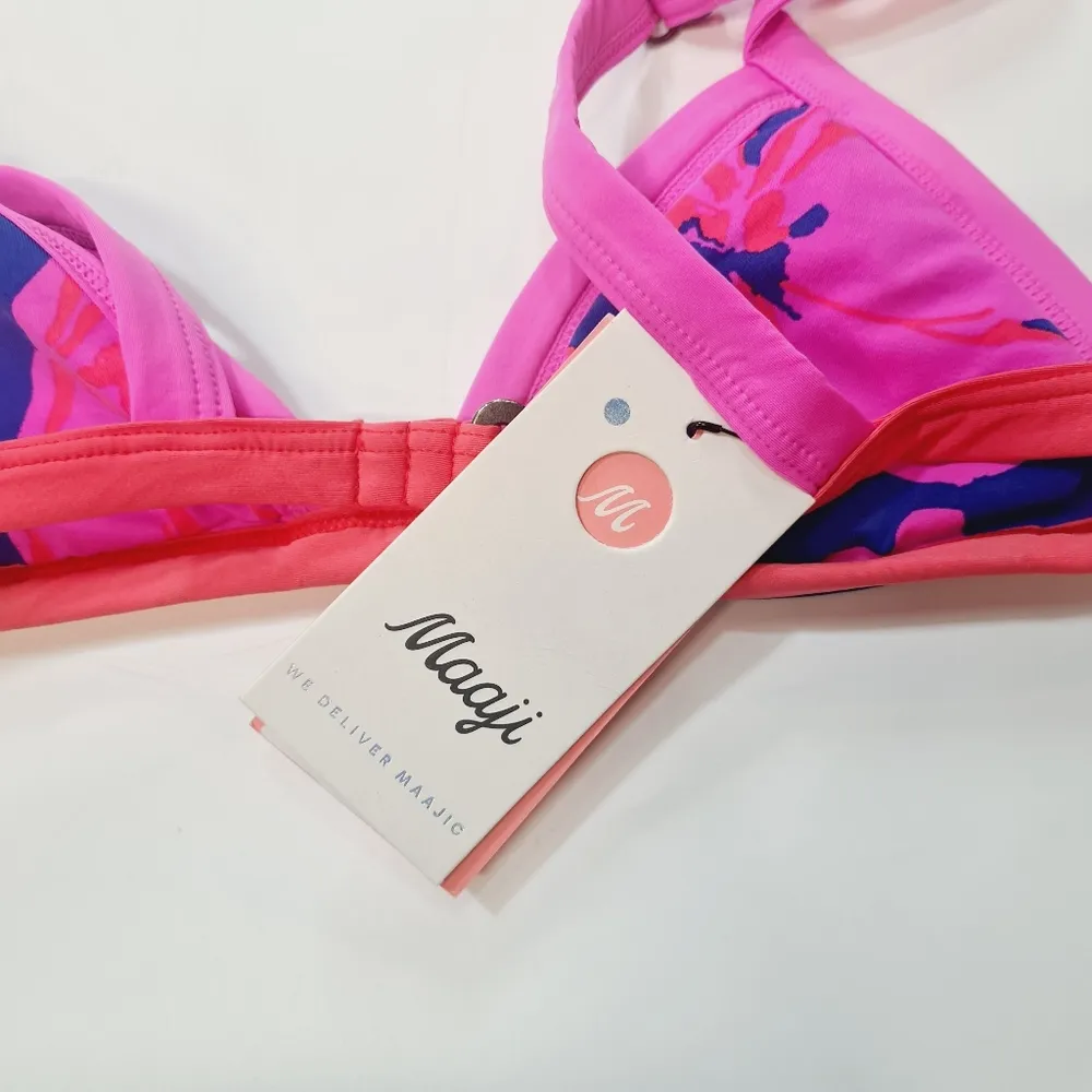 Maaji Hyacinth Reversible Bikini Top in Cobalt Blue - Image 6