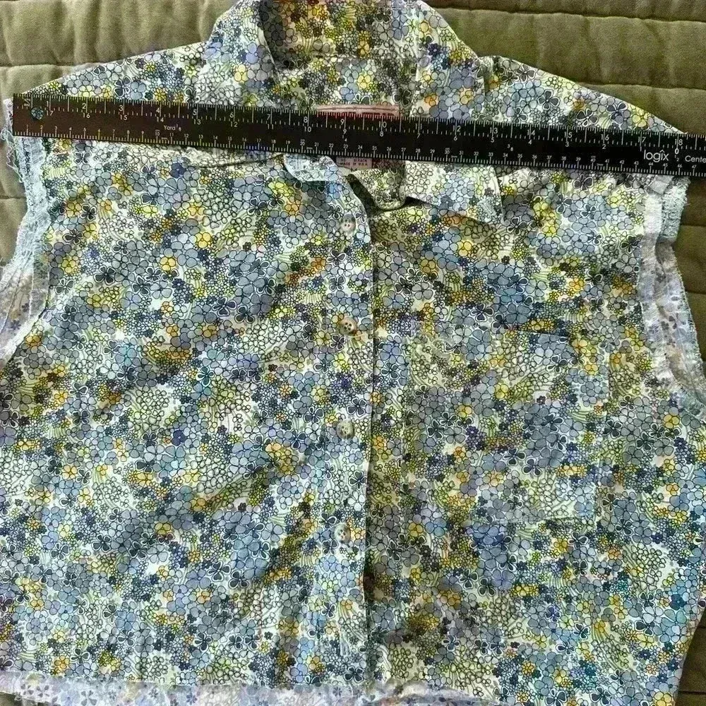 Vintage Ranch Wear Sleeveless Floral Button - Image 5