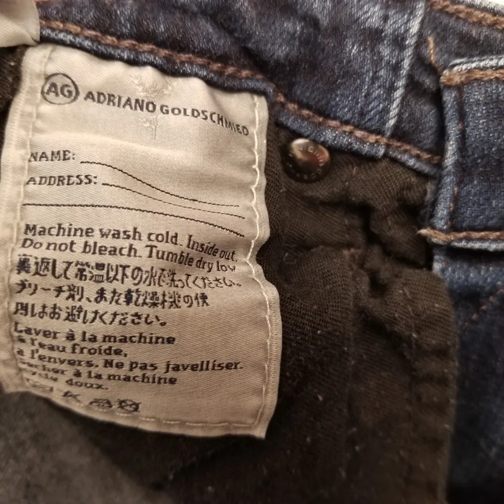 {26R} Adriano Goldschmied Dark Blue Denim Jeans - Image 13